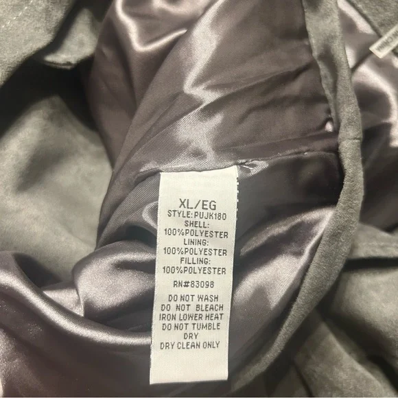 *NWT* Ci Sono by Cavalini Charcoal Gray Vegan Leather Moto Jacket, Size XL - Picture 8 of 10